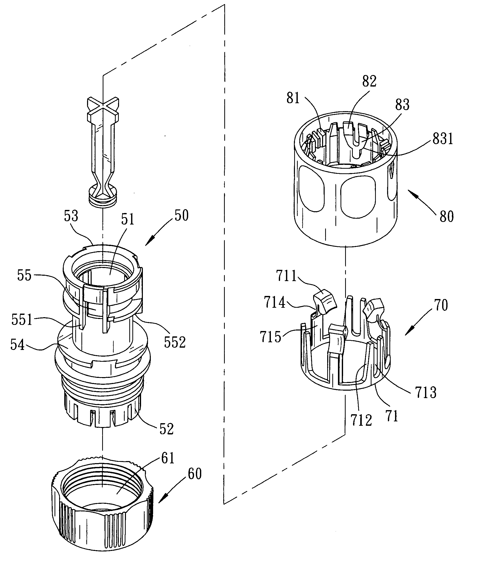 Fluid connector for garden use