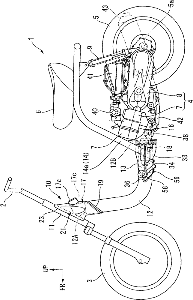 Liquid storage structure for saddle type vehicle