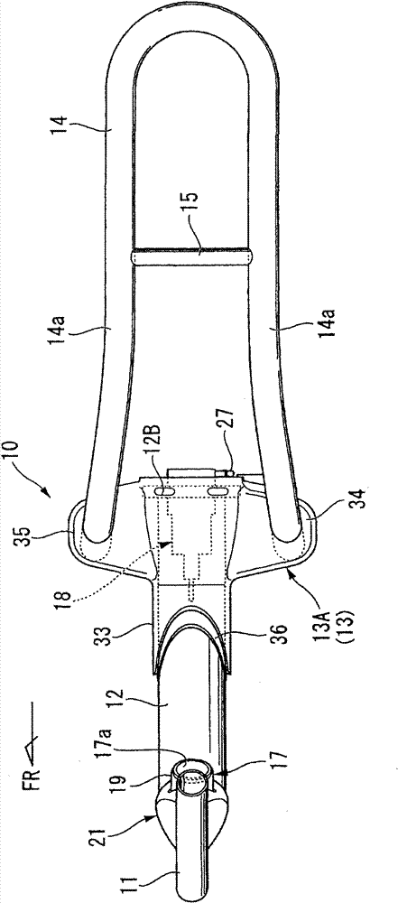 Liquid storage structure for saddle type vehicle