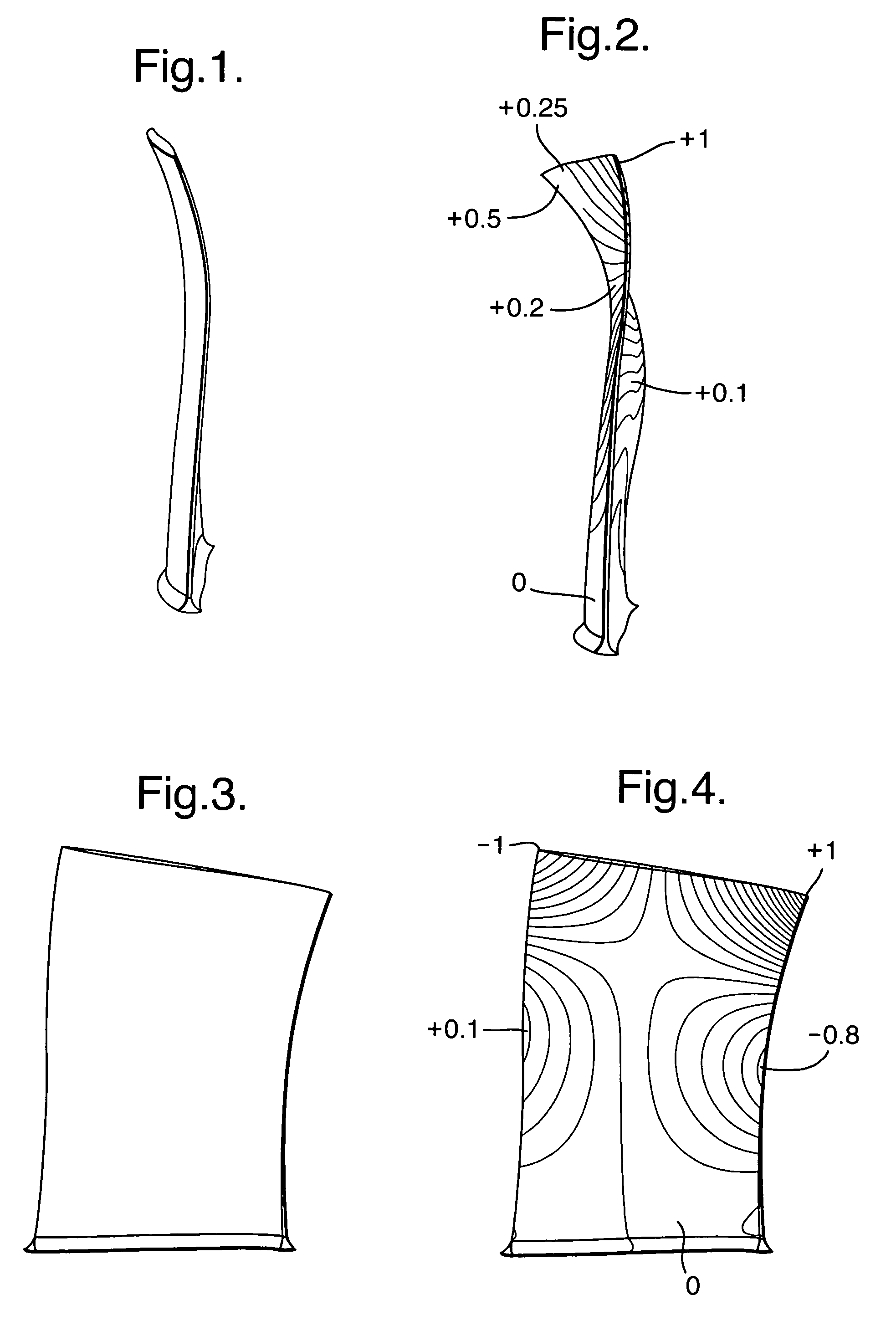 Vanes for exposure to vibratory loading