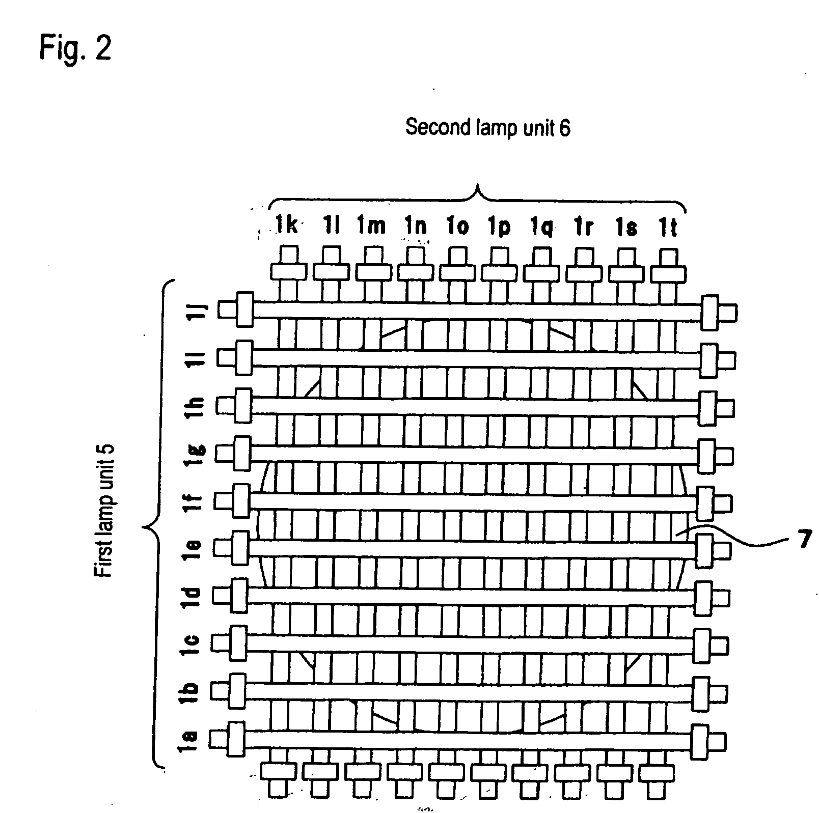 Filament lamp and heat treatment device of the light irradiation type