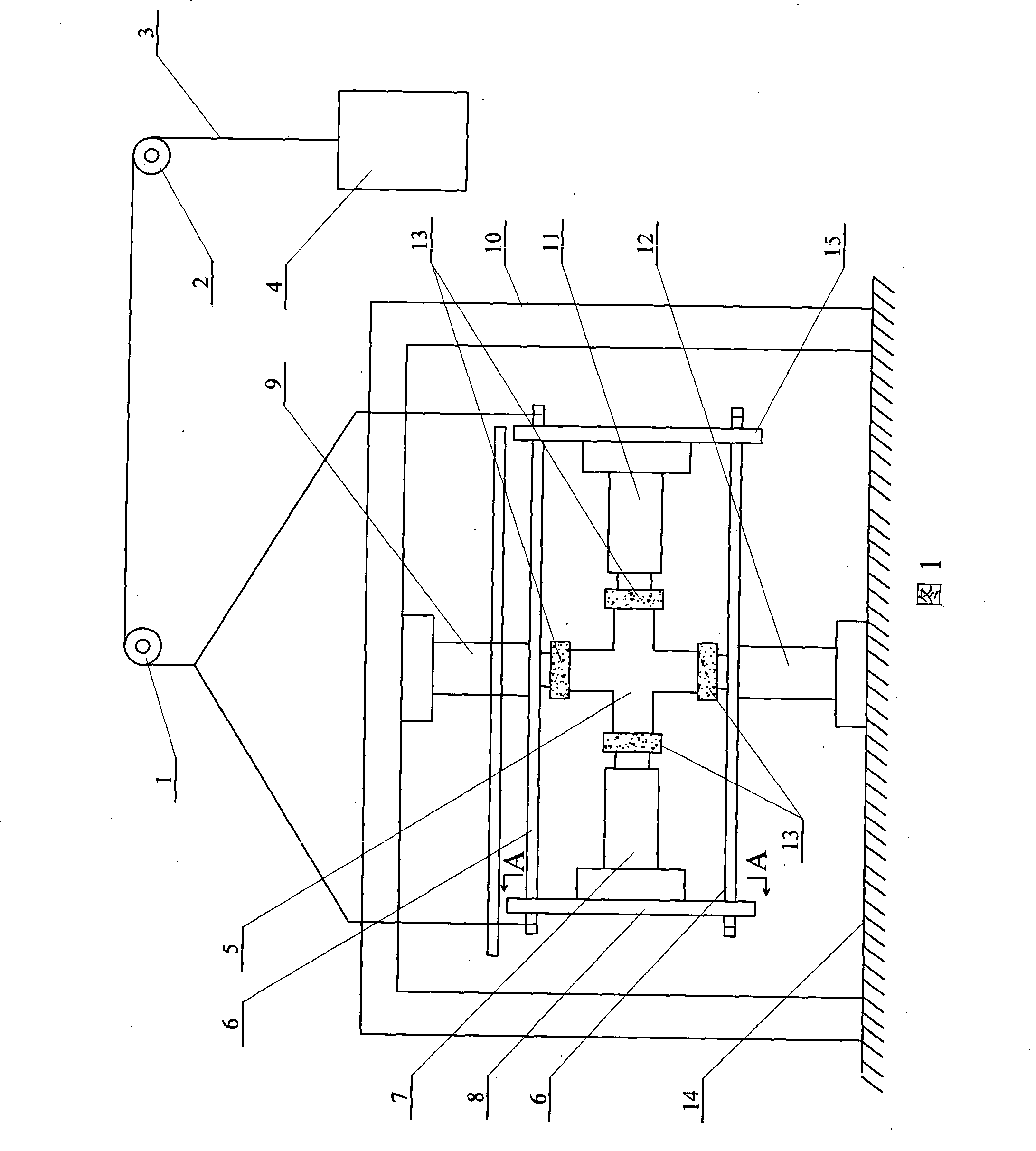 Concrete plane complicated applied force test device