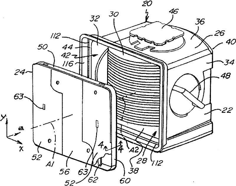 Wafer container with airtight door