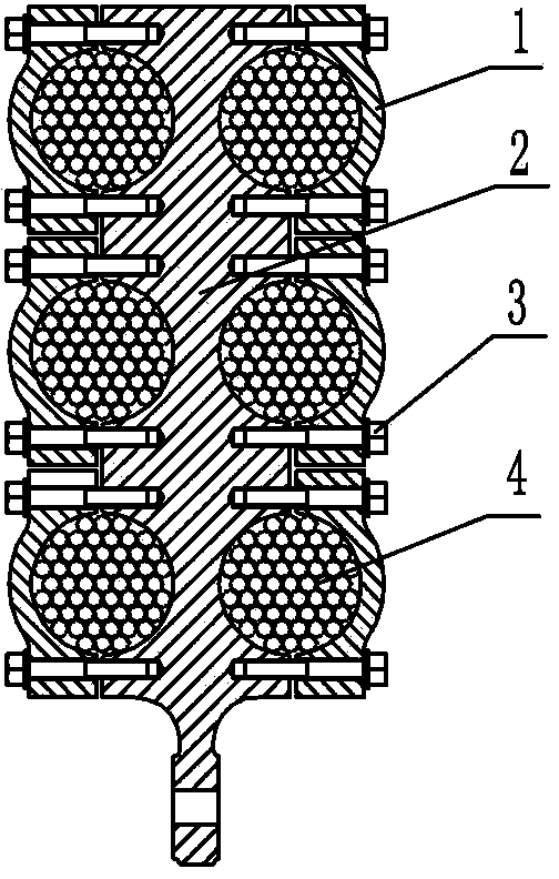 Combined-type cable holder with replaceable main cables