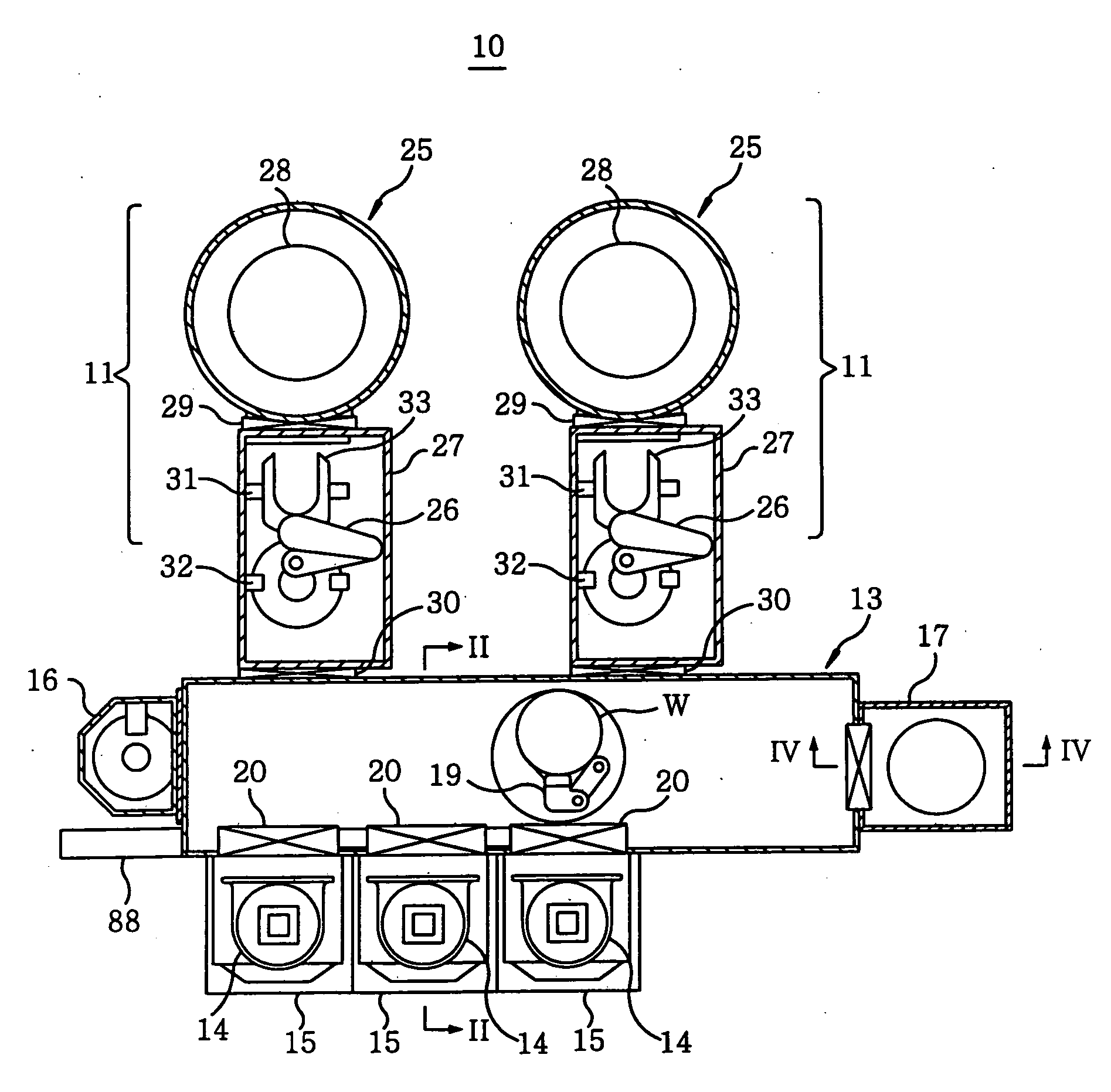 Atmospheric transfer chamber, processed object transfer method, program for performing the transfer method, and storage medium storing the program