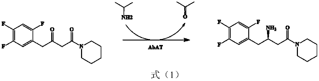 Amine transaminase AcATA mutant and application thereof in preparation of sitagliptin intermediate