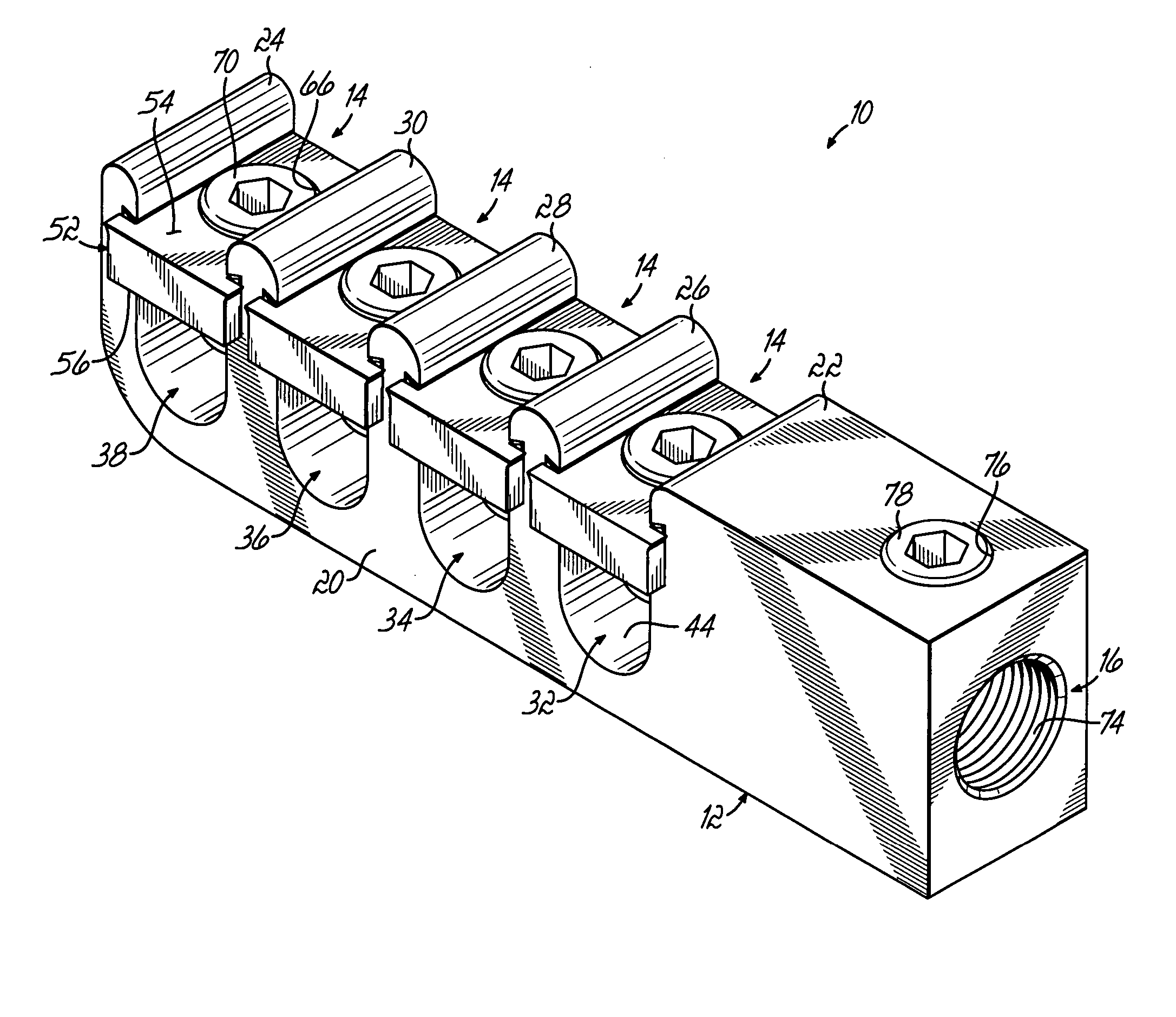 Lay-in electrical connector