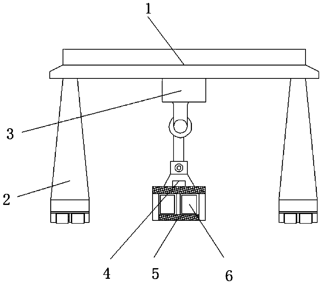 A performance testing device for a gantry crane