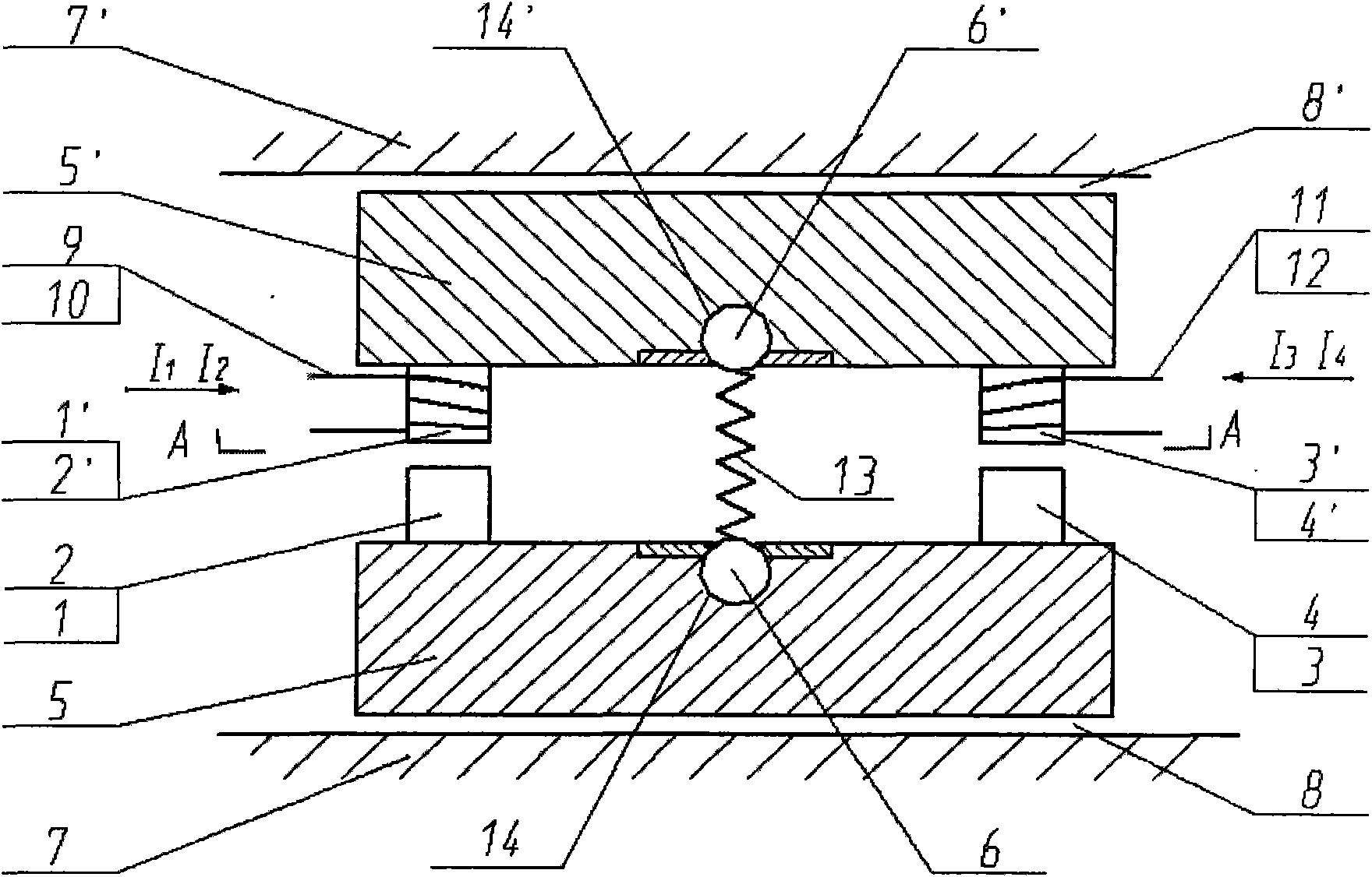 Gas bearing posture active control device