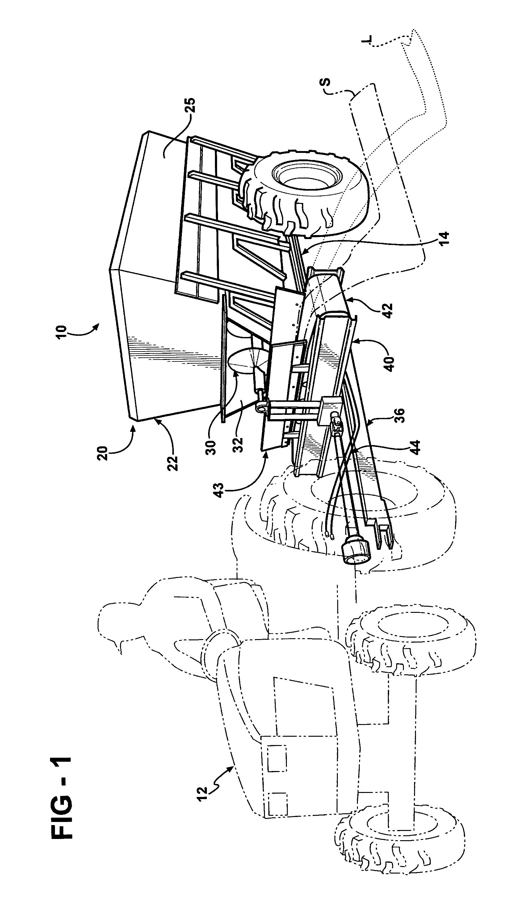 Self unloading pull-type trailer