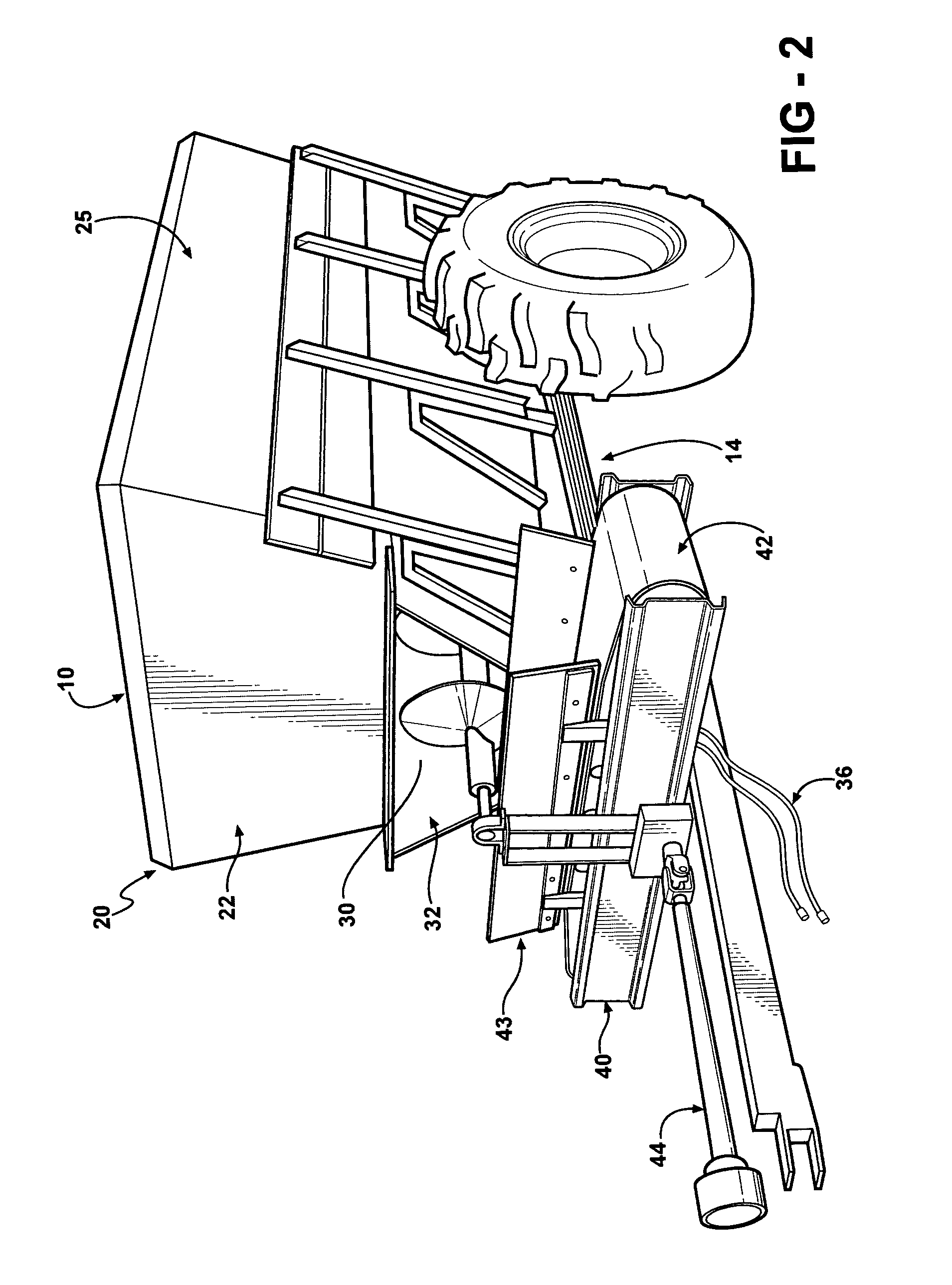 Self unloading pull-type trailer