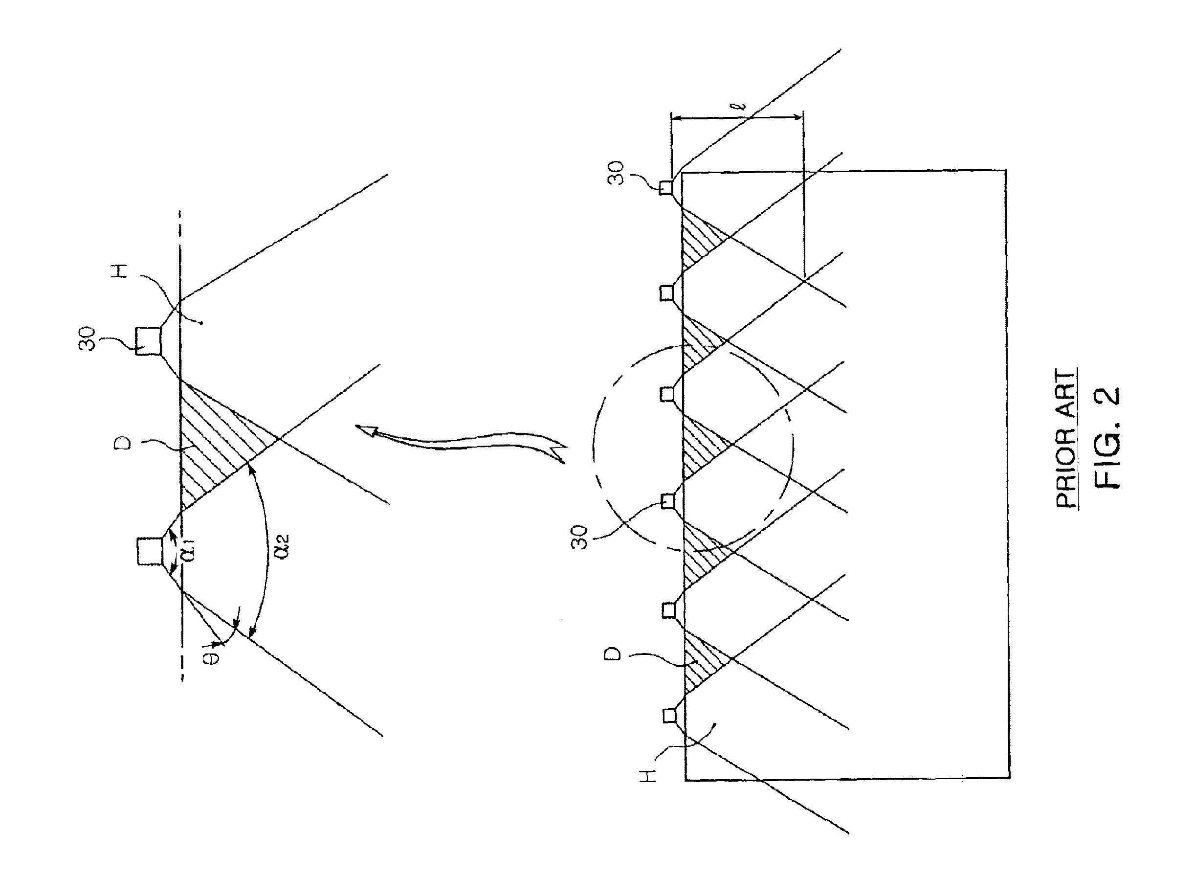 Asymmetric serrated edge light guide film having circular base segments