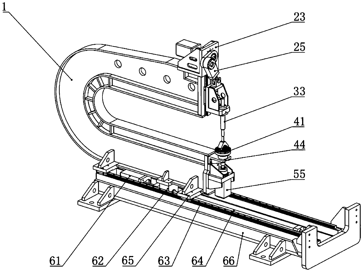 Pressing arm type feeding mechanism for bending center