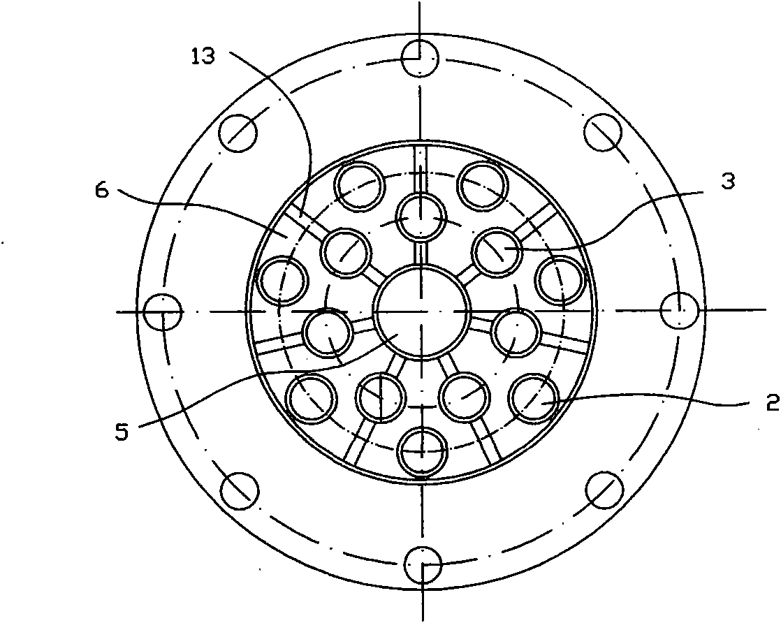 High-efficiency gas burning nozzle