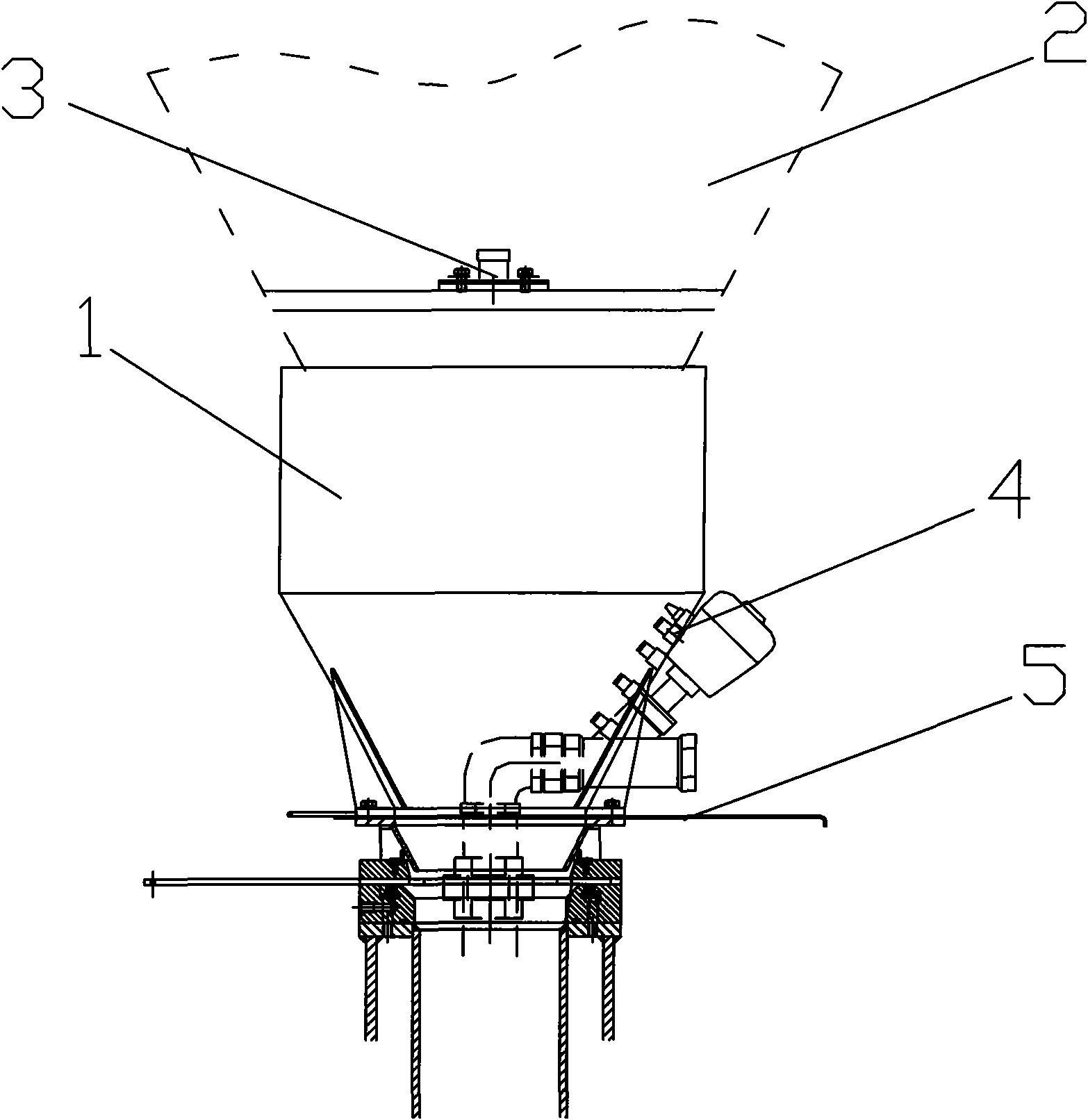 Sand material detection structure