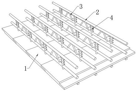 A detachable prestressed steel truss composite panel