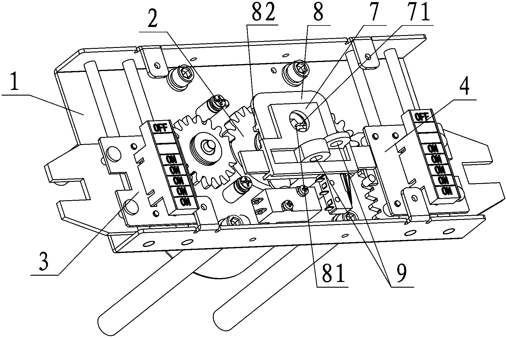 Automatic change-over switch with manual and automatic switching mechanisms