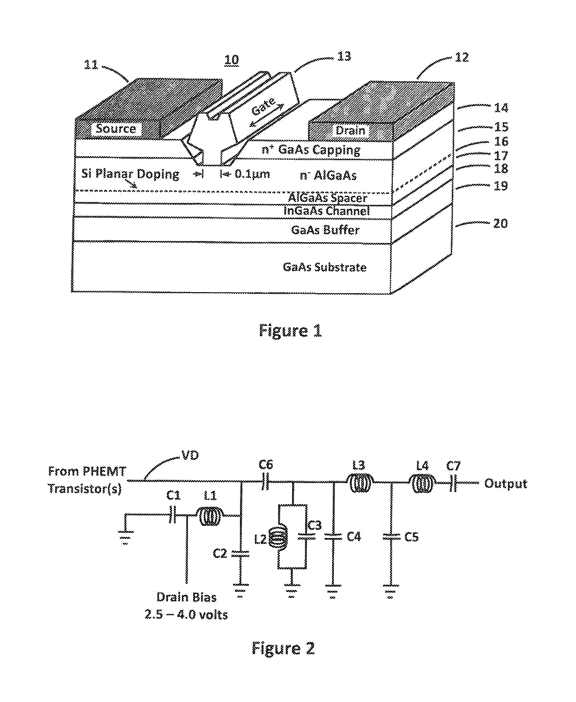 Low voltage high efficiency gallium arsenide power amplifier