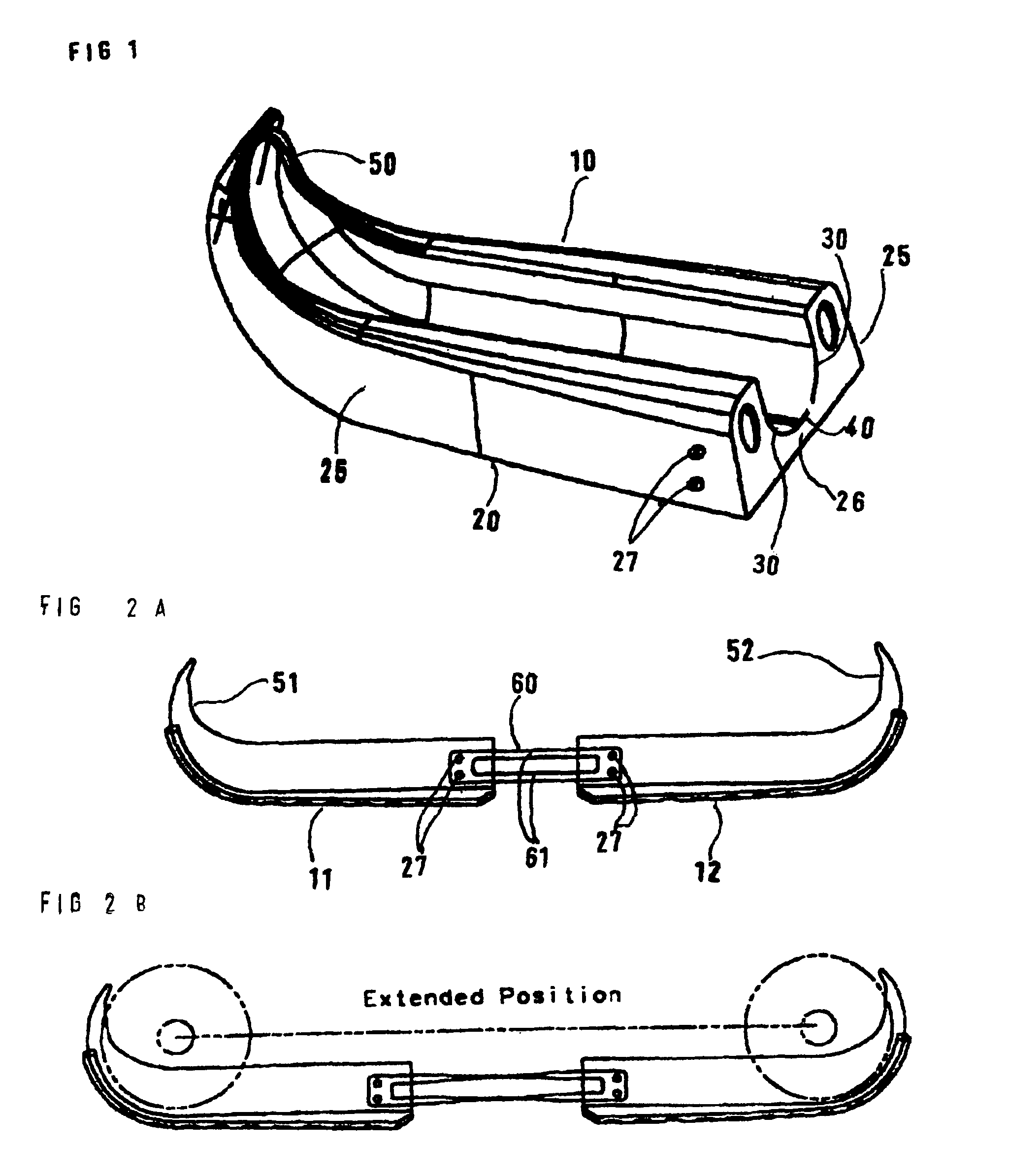 Expandable inline skate storage and walking shoe