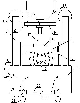 Lifting support device for house rack