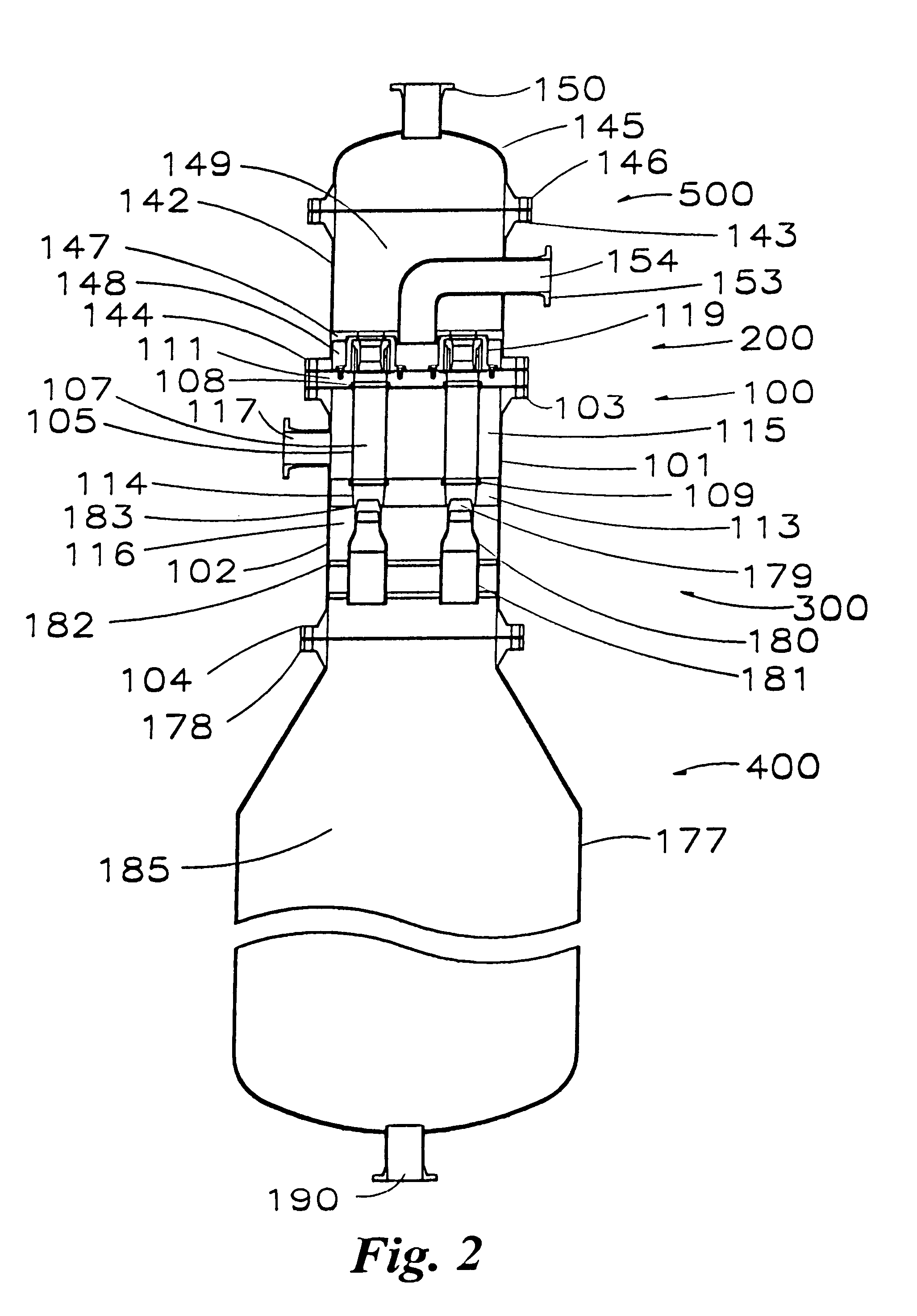 Method for contacting large volumes of gas and liquid across microscopic interfaces