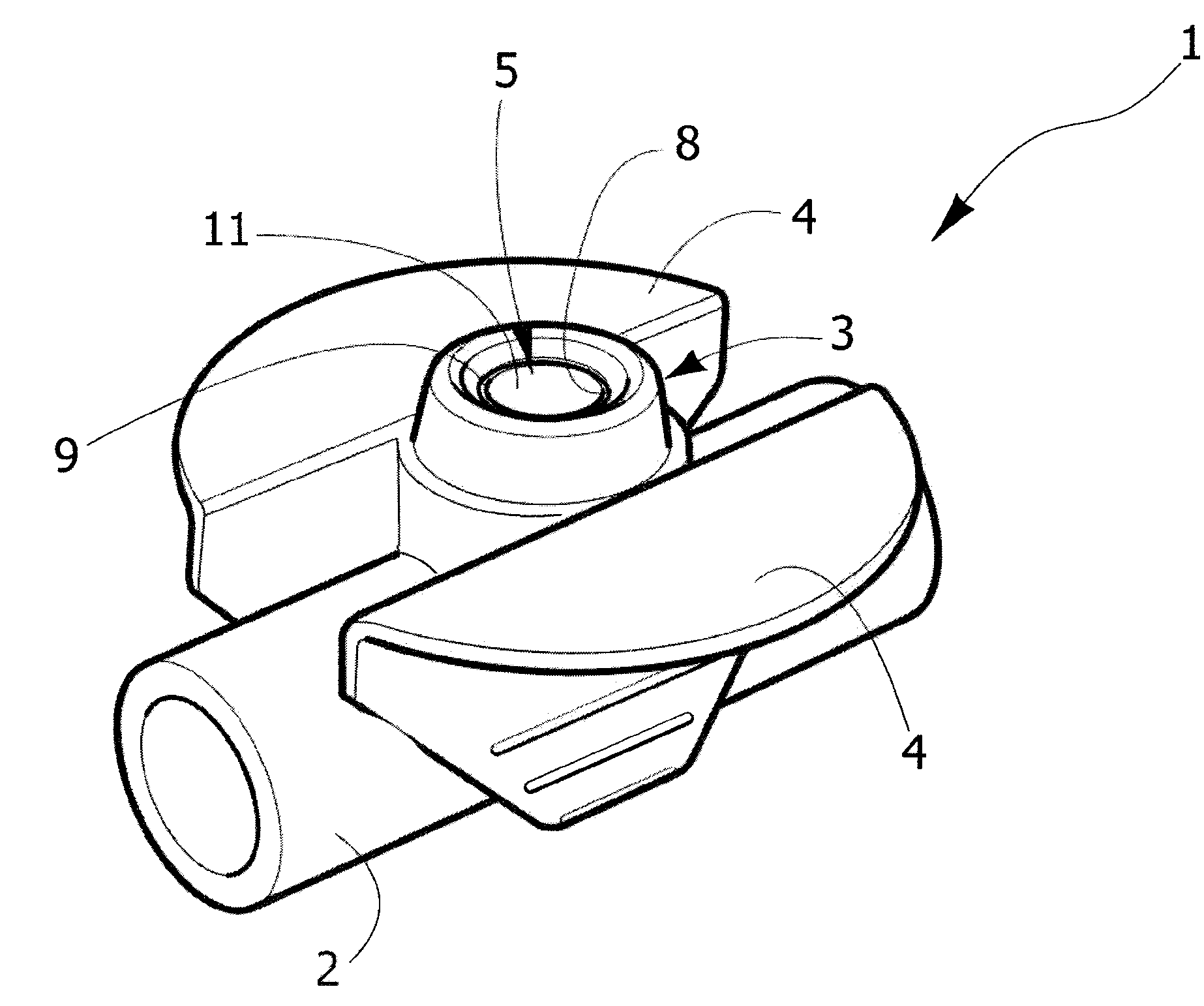 Flow component for medical infusion / transfusion lines