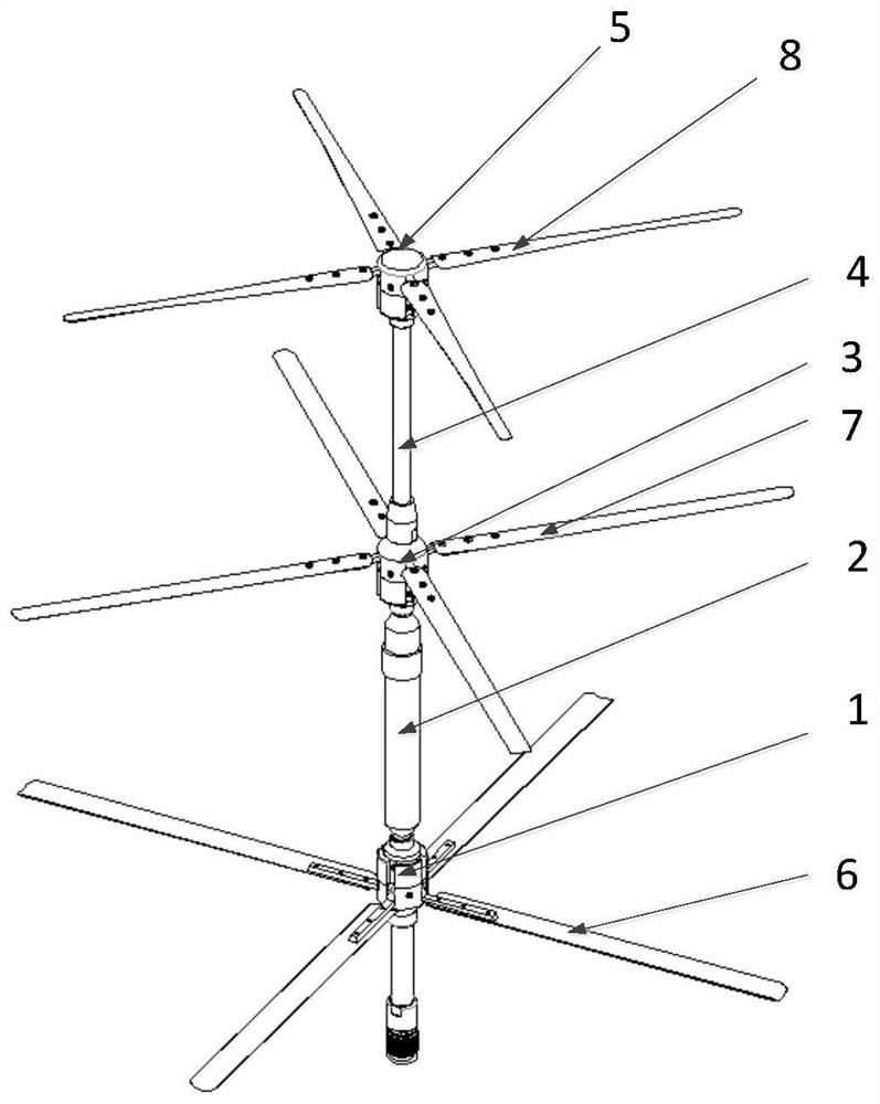 UHF-frequency-band high-gain left-handed circularly polarized antenna