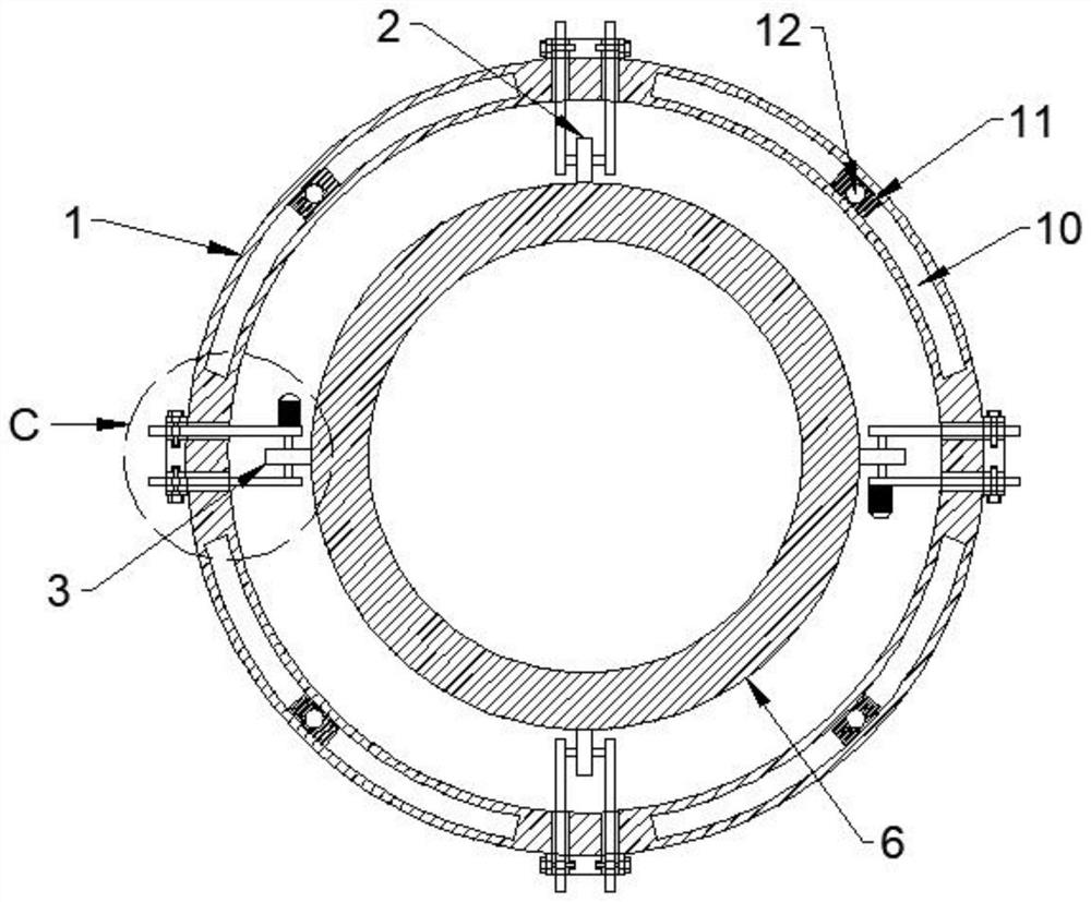 Automatic detection frame for metal pipeline flaw detector