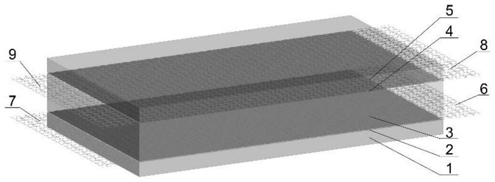 Preparation method of hydrogel flexible strain sensor with resistance-capacitance dual modes and sensor