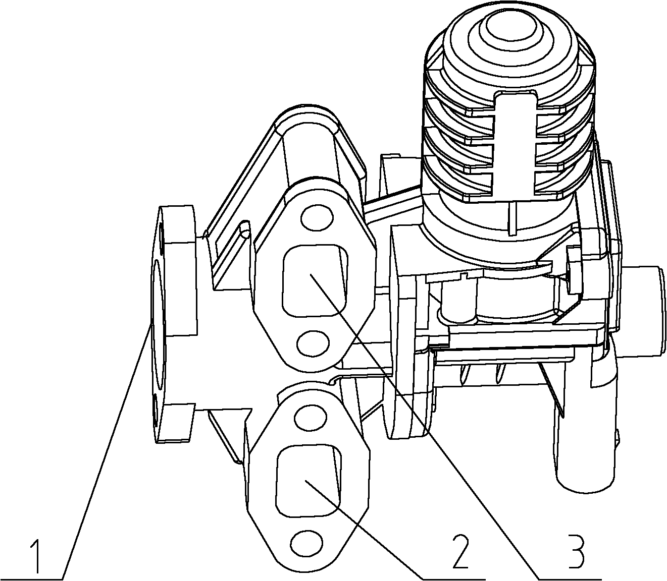 Dual exhaust electric EGR (Exhaust Gas Recirculation) valve