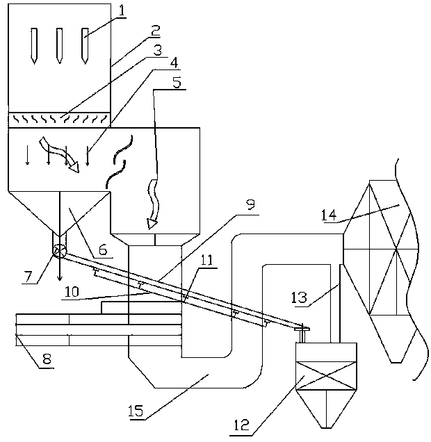 Fly ash separating and conveying system of economizer