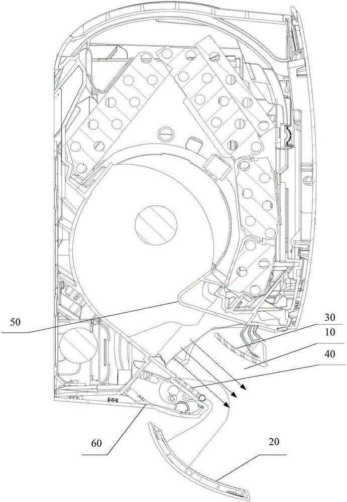 Air conditioner indoor unit and indoor air outlet control method for air conditioner