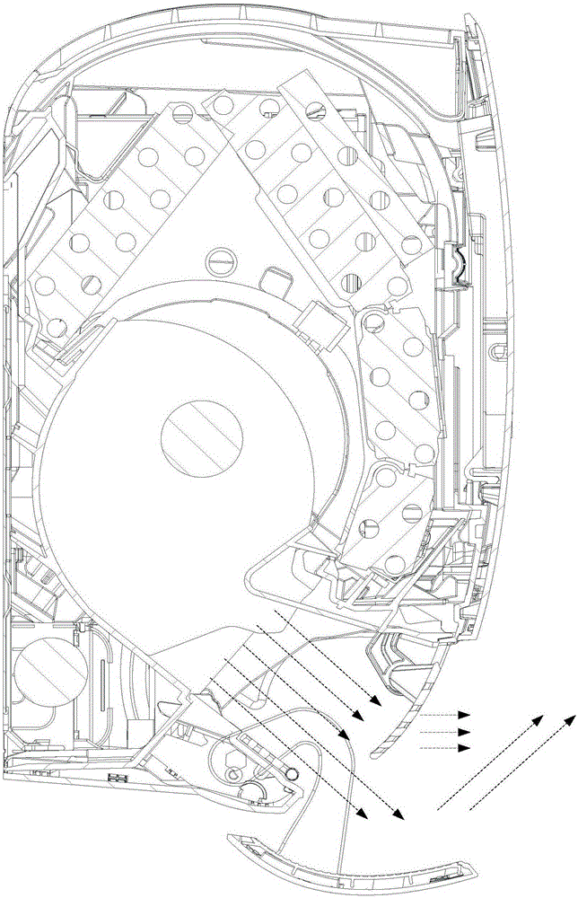 Air conditioner indoor unit and indoor air outlet control method for air conditioner