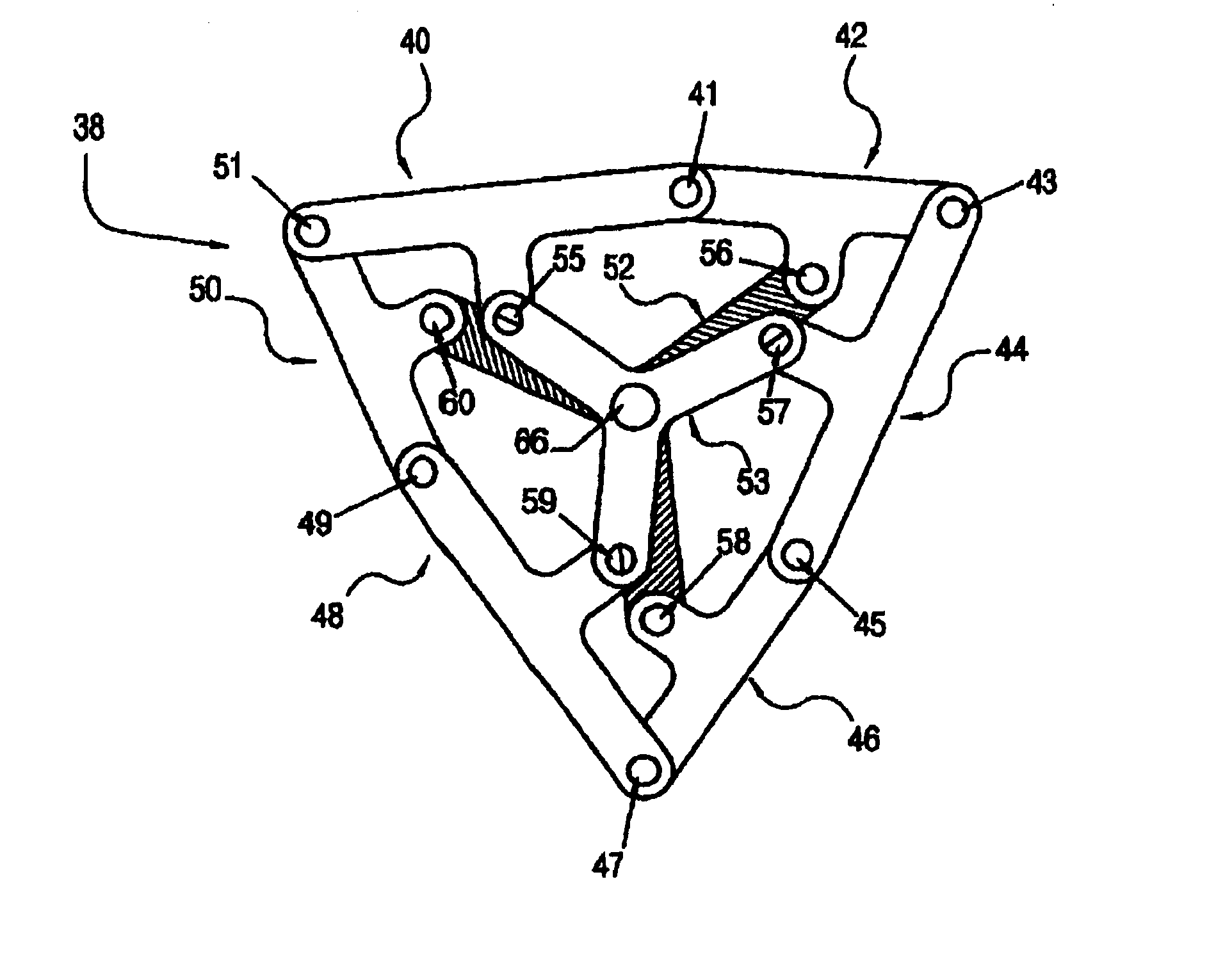 Loop assemblies having a central link