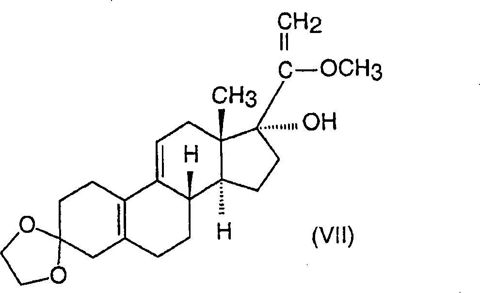 Industrial process for the synthesis of 17a-acetoxy-11ss-[4-(n,n-dimethyl-amino)- phenyl]-19-norpregna-4,9-diene-3,20-dione and new intermediates of the process