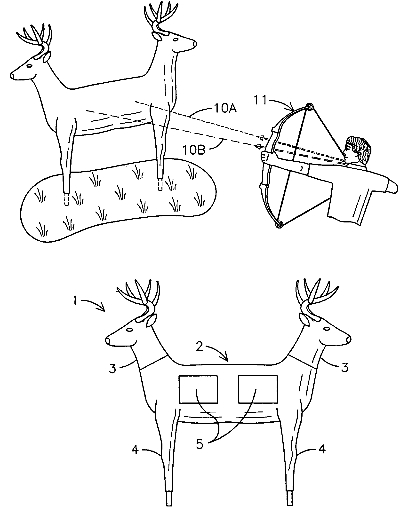 Three-dimensional archery target with multiple vital target areas