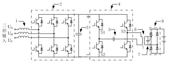 High-power induction charging converter of electric vehicle and control method thereof