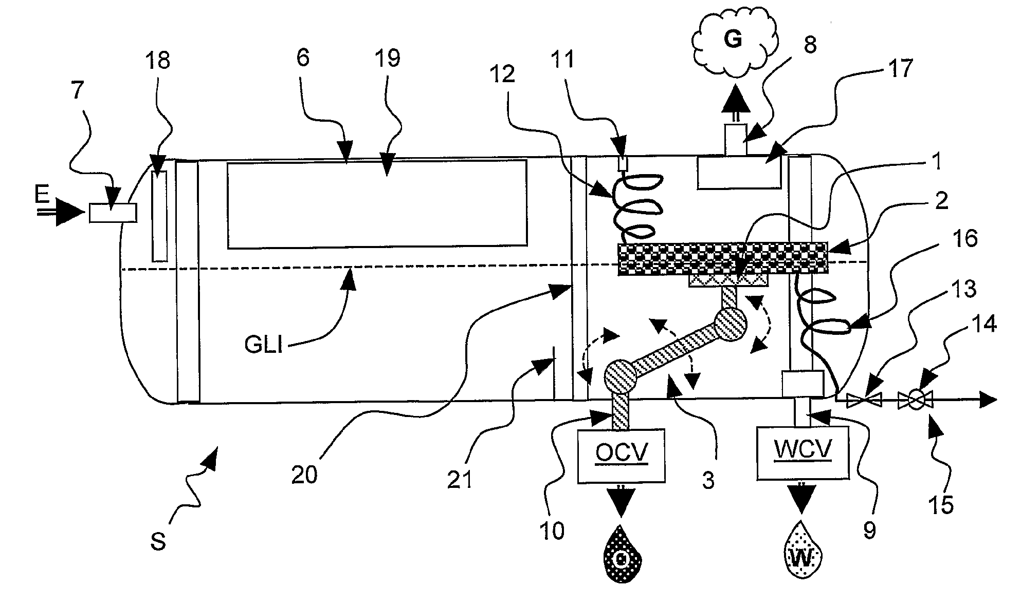 Gravity Separator For A Multi-Phase Effluent