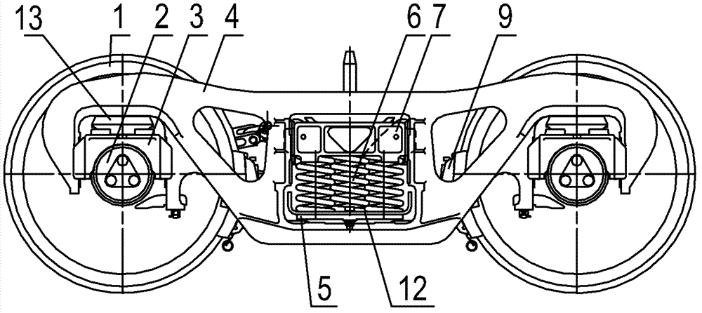 Railway Freight Car Axlebox Suspension Swing Bogie