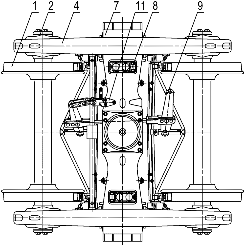 Railway Freight Car Axlebox Suspension Swing Bogie