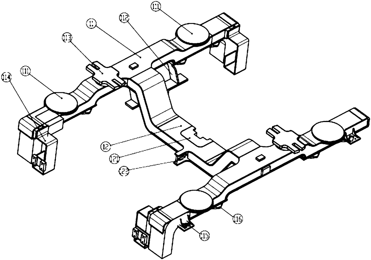 Low-floor tramcar power car bogie