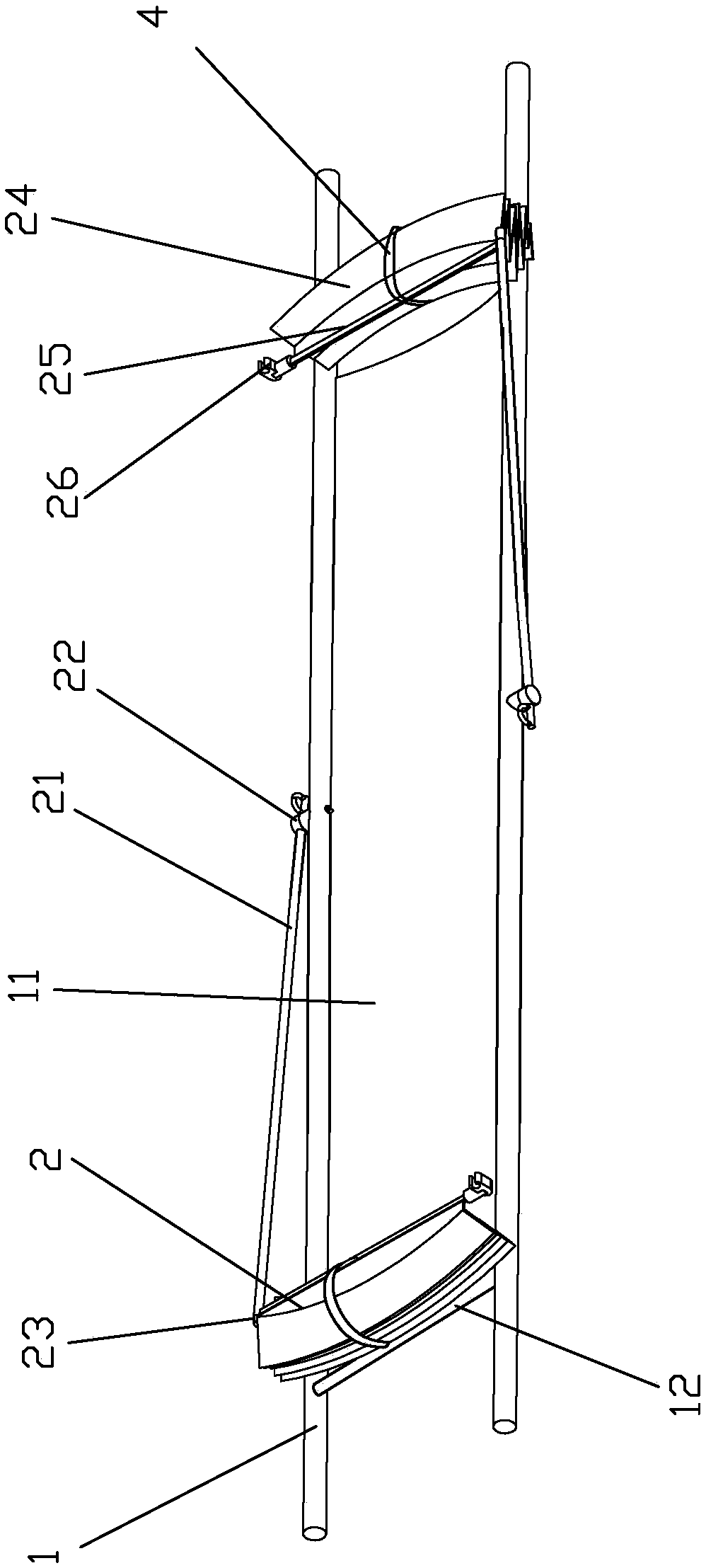 A rescue stretcher provided with a shielding device