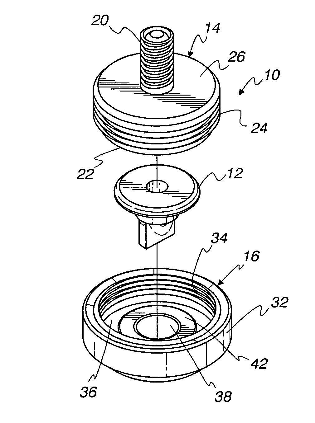 Vacuum breaker arrangement with externally protruding collapsible valve part