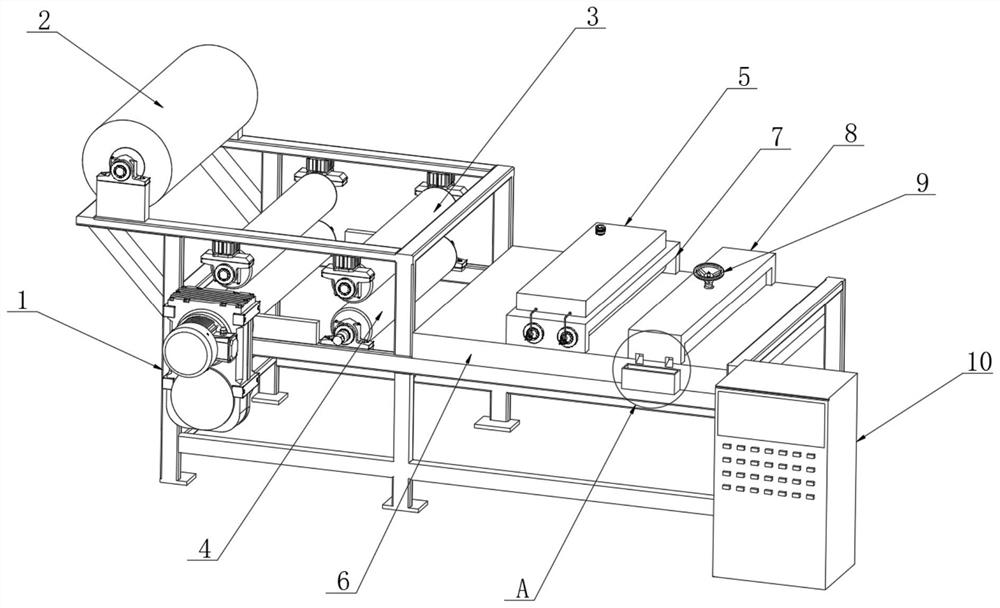 Gluing mechanism for medical disinfection paper-plastic bags