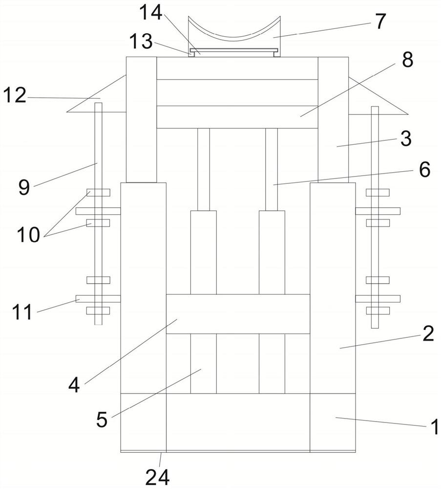 Hydraulic lifting support for coal conveying belt