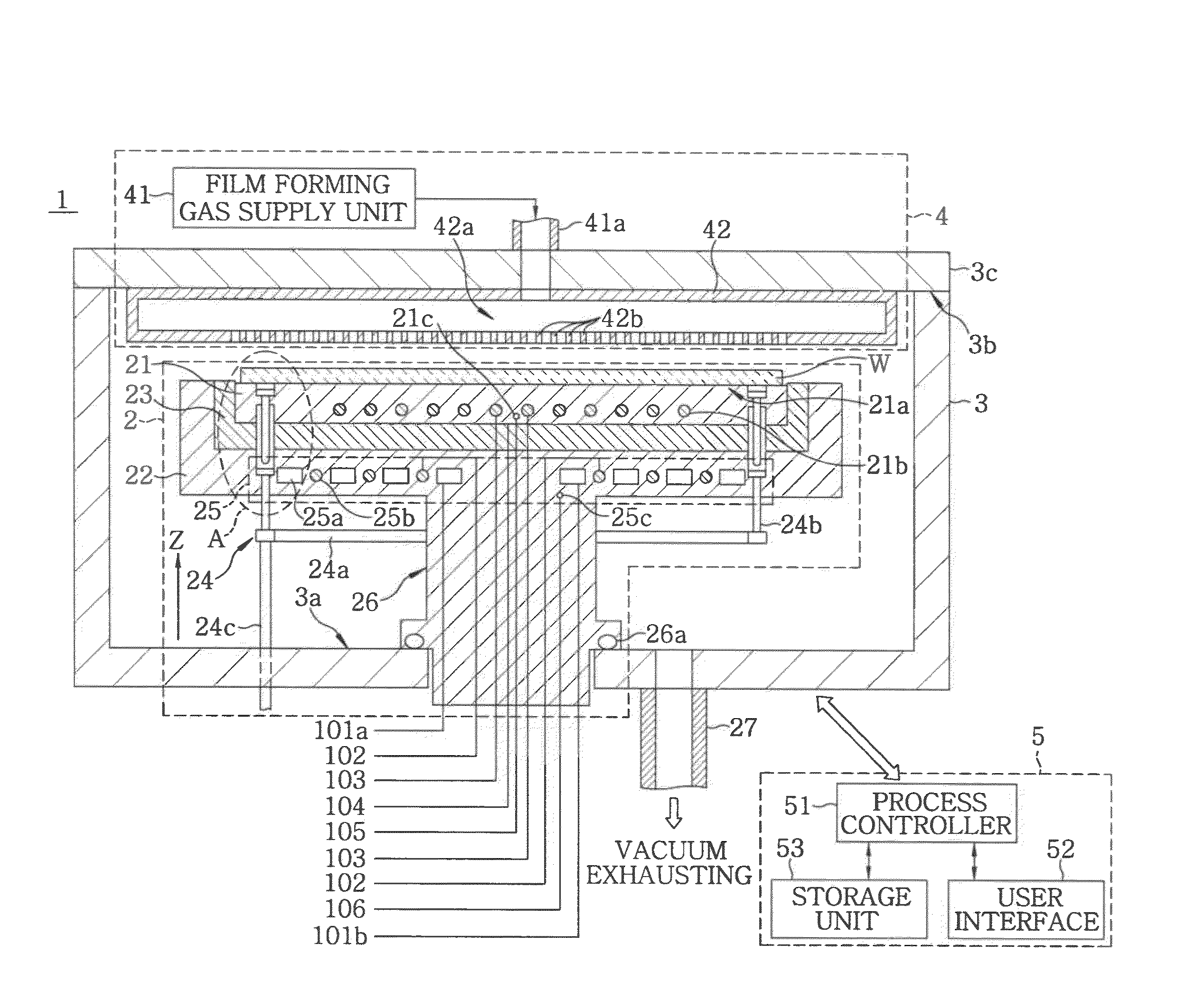 Substrate mounting mechanism and substrate processing apparatus having same