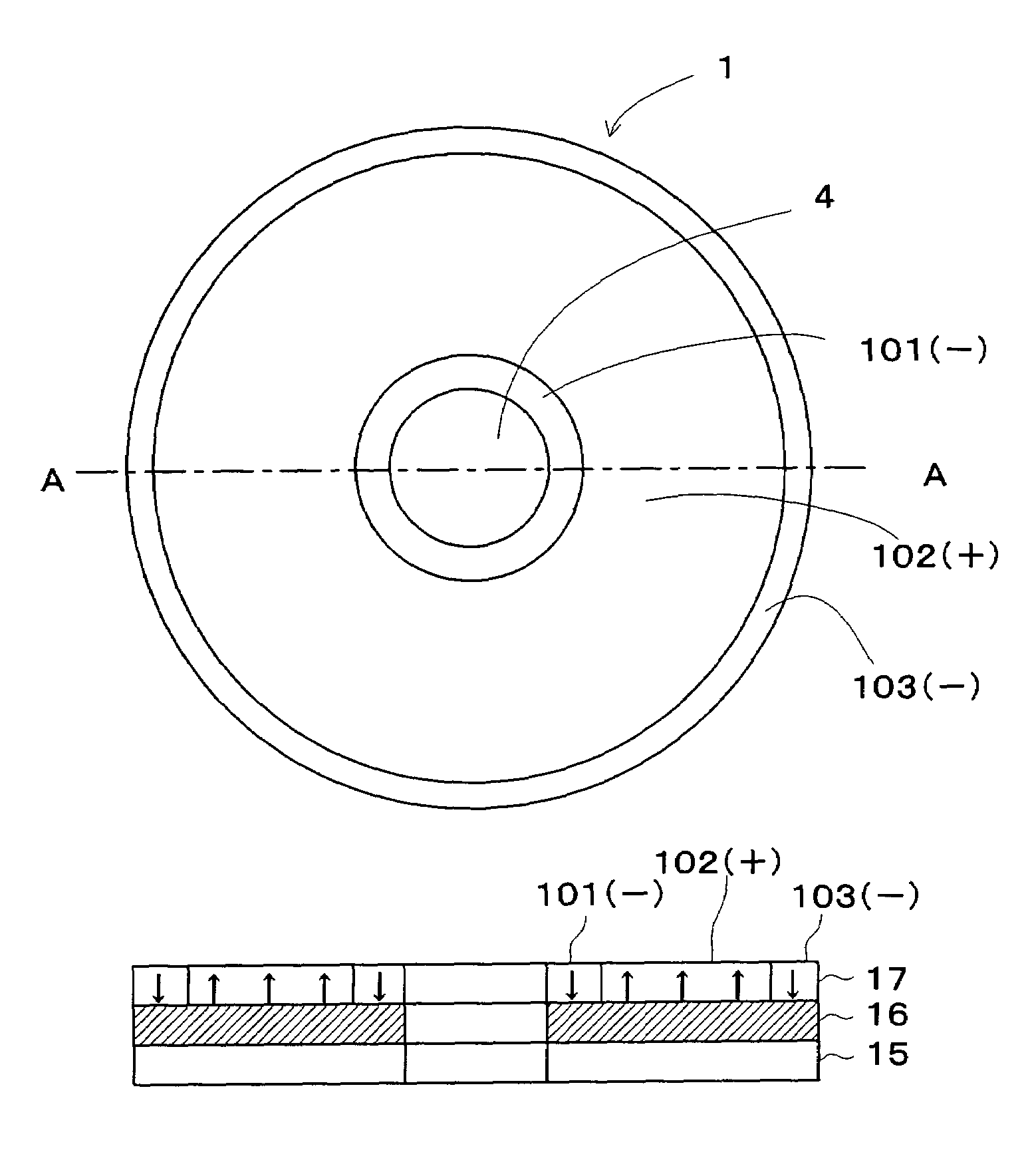 Apparatus for recording information in and/or reproducing information from a ferroelectric recording medium