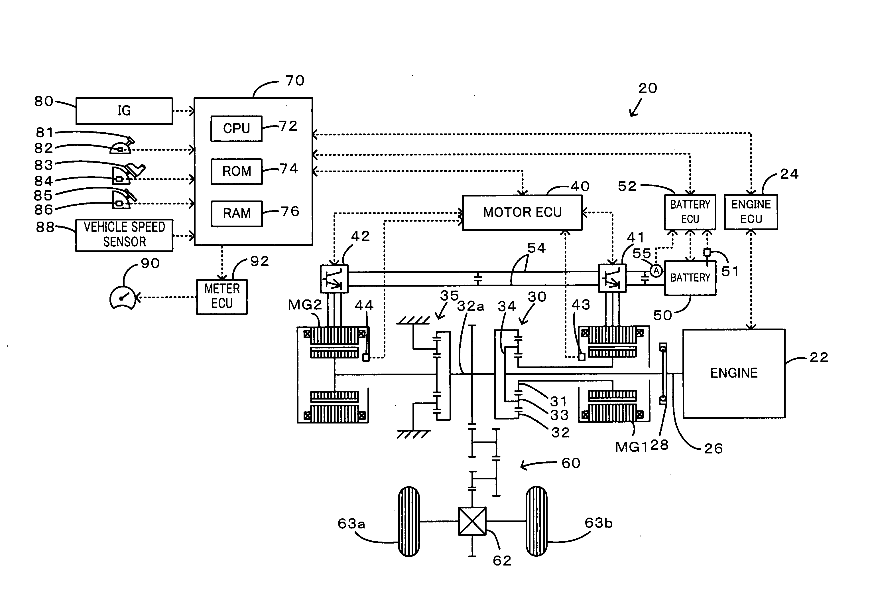 Power Supply Device, Input-Output Limit Setting Method in Power Supply Device, Vehicle, and Vehicle Control Method