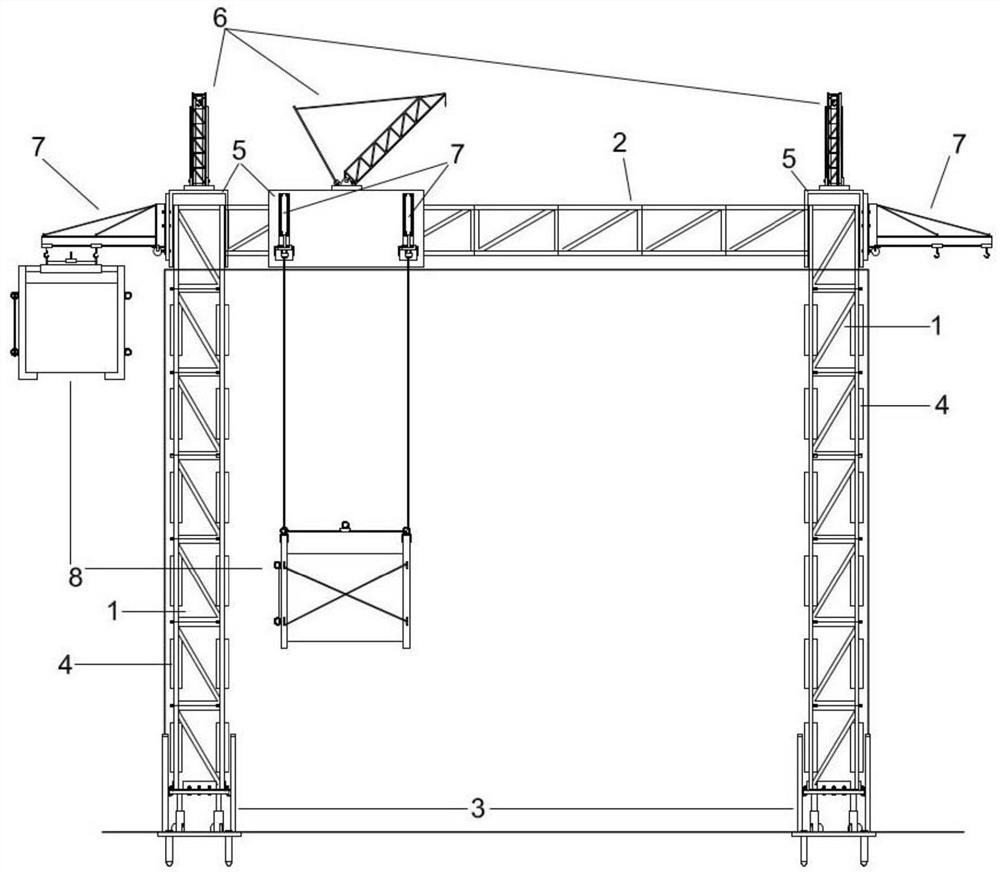 Integrated hoisting system applied to prefabricated components and hoisting method thereof