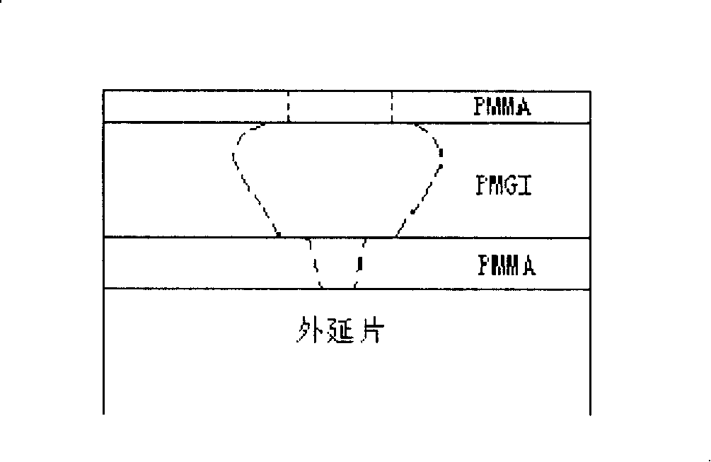 Production method of transistor T-shaped nano grid